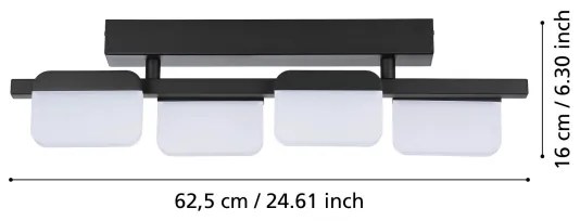 Eglo 98874 - LED Stmievateľný prisadený luster ERVIDEL 4xLED/4,5W/230V
