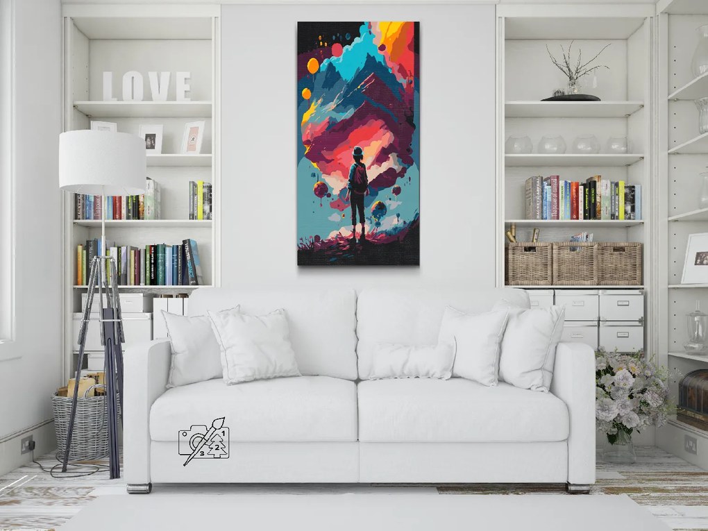 Gario Maľovanie podľa čísel Lietajúci ostrov Rozmery: 40 x 80 cm, Rámovanie: Iba zrolované plátno
