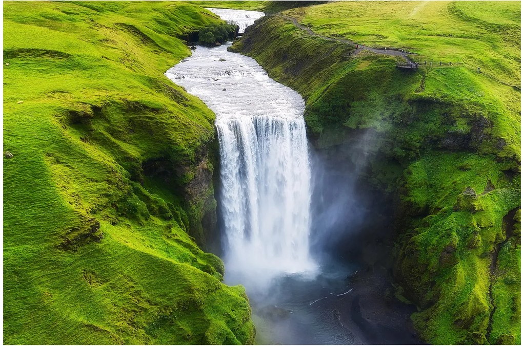 Obraz - Vodopád Skogafoss (90x60 cm)
