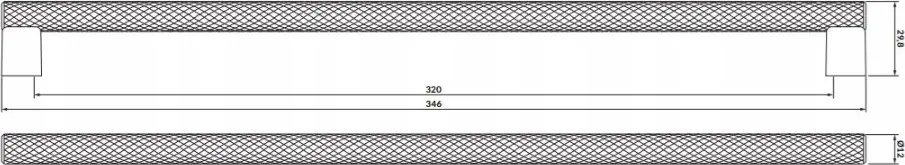 Cersanit Larga, skrinkové úchytky 35cm 2ks, zlatá, S599-0143
