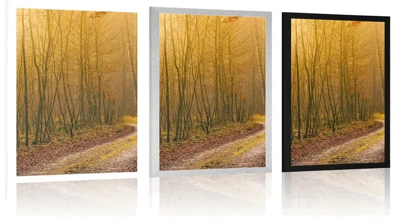 Plagát cestička do lesa - 60x90 black