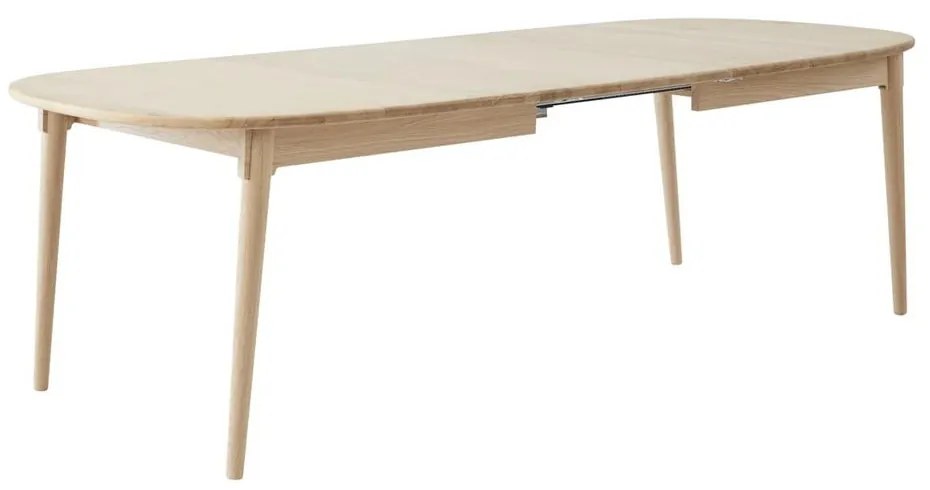 Rozkladací jedálenský stôl s prídavnou doskou z dubového dreva 106x184 cm Miro – Hammel Furniture