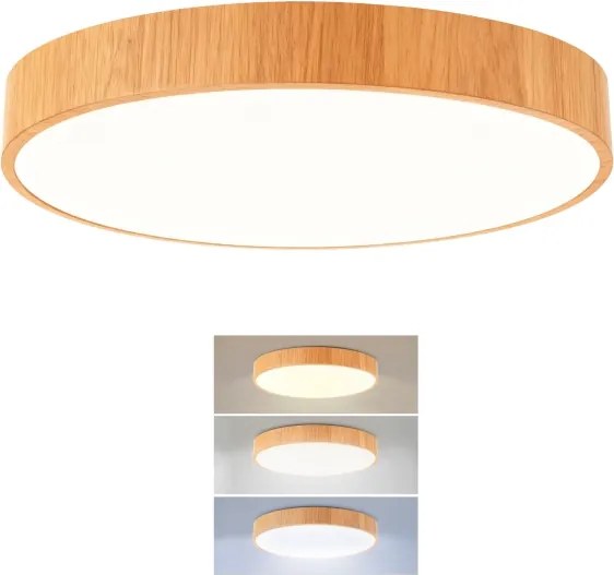 Brilagi - LED stropné svietidlo POOL LED/36W/230V 3000/4000/6000K priemer 30 cm, drevený dekor