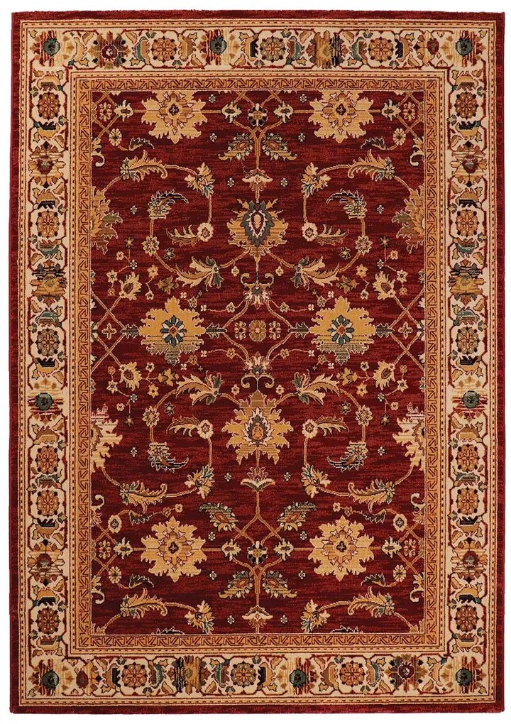 Koberce Breno Kusový koberec PRAGUE 482/IB2R, červená, viacfarebná,67 x 120 cm