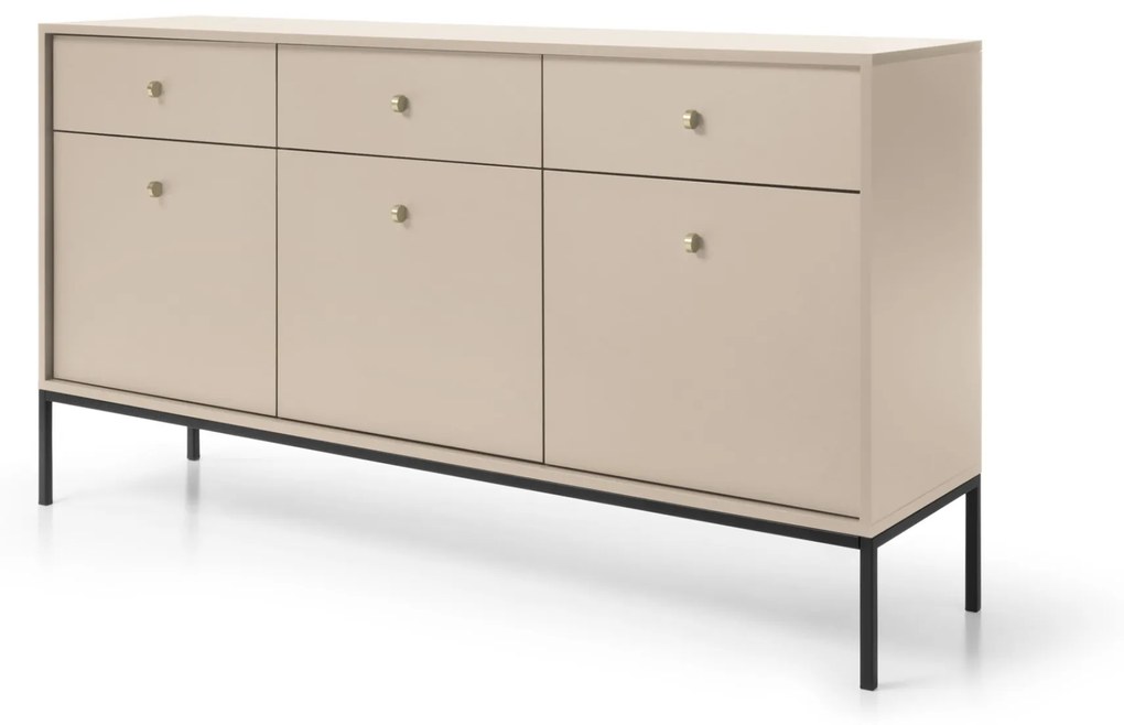 Komoda Mono II 154 cm béžová/čierna