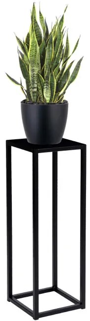 Stojan na kvety PIATTO Loft čierny 60 cm