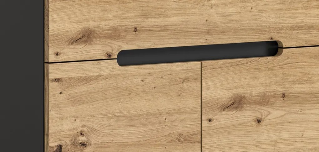 Predsieňová zostava Cano (4-dielna), šedá/dub artisan