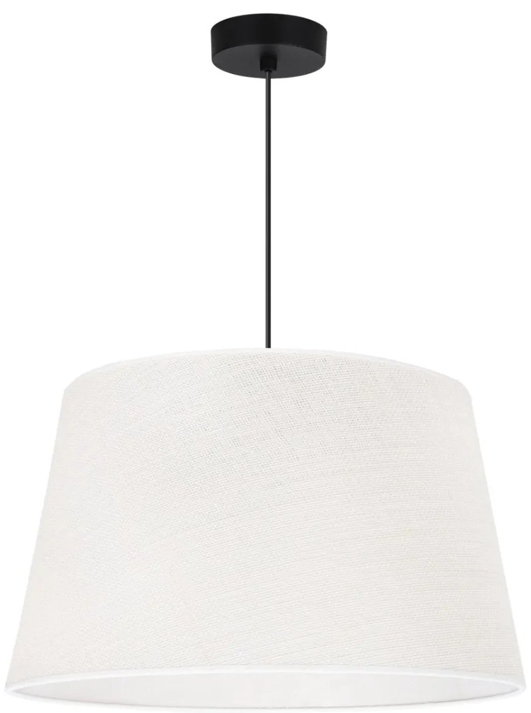 Závesné svietidlo Juta, 1x biele jutové tienidlo, (fi 44cm), b