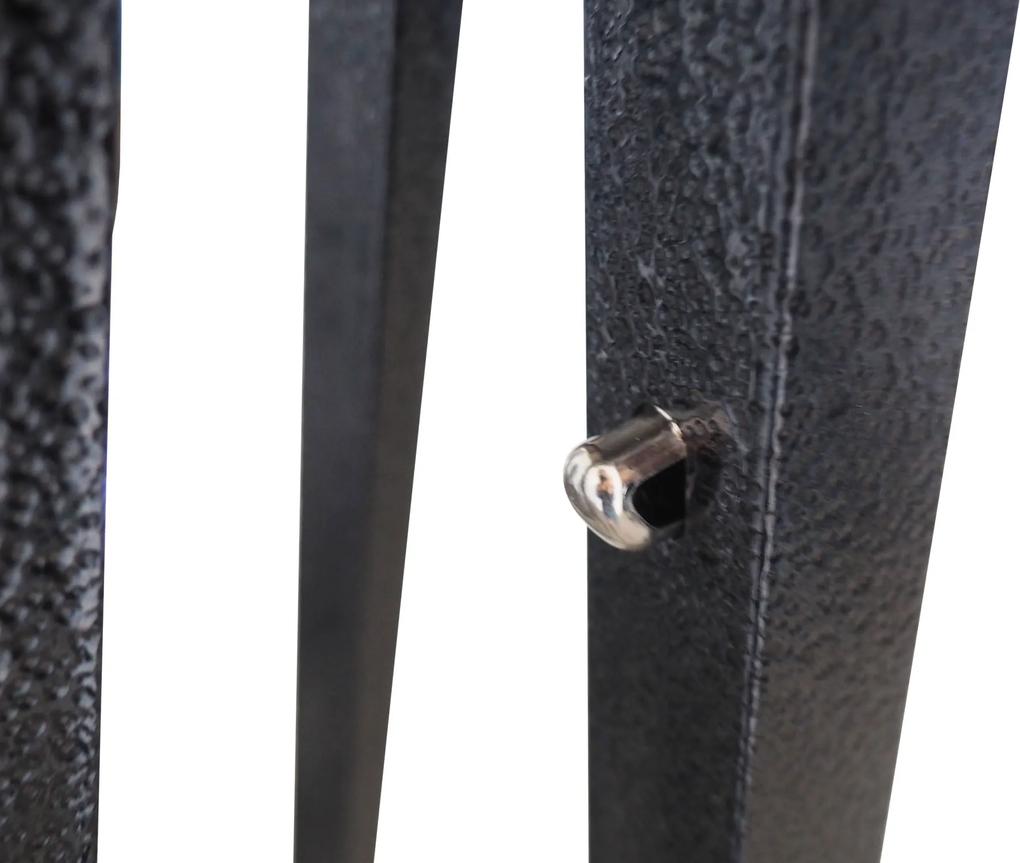 Rýchlorozkladací nožnicový stan 3x3m – oceľový, Čierna, 3 bočné plachty