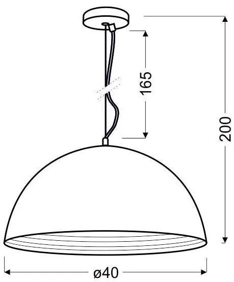 Candellux Medený závesný luster 40cm Amalfi pre žiarovku E27 31-26392