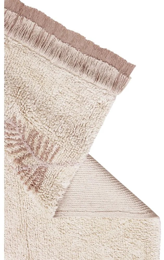 Krémový prateľný ručne tkaný bavlnený detský koberec 170x240 cm Pine Forest – Lorena Canals