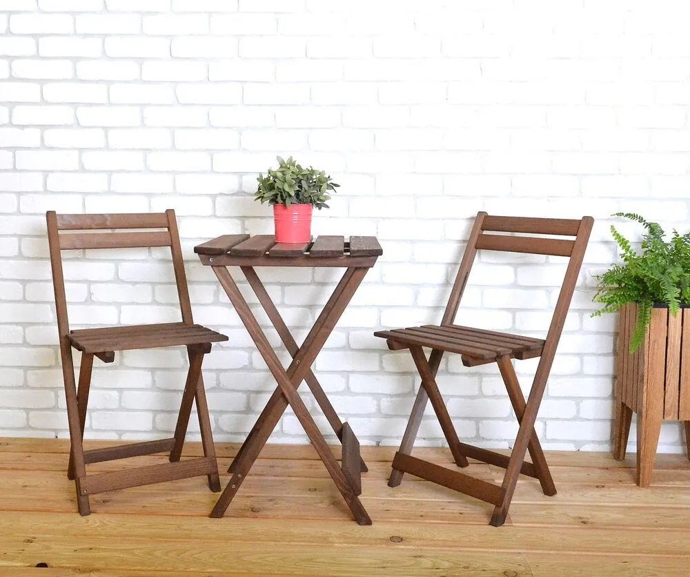 Rojaplast COFFEE bistro set drevený