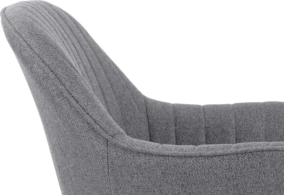 Jedálenská stolička Chrissy, stredne šedá tkanina