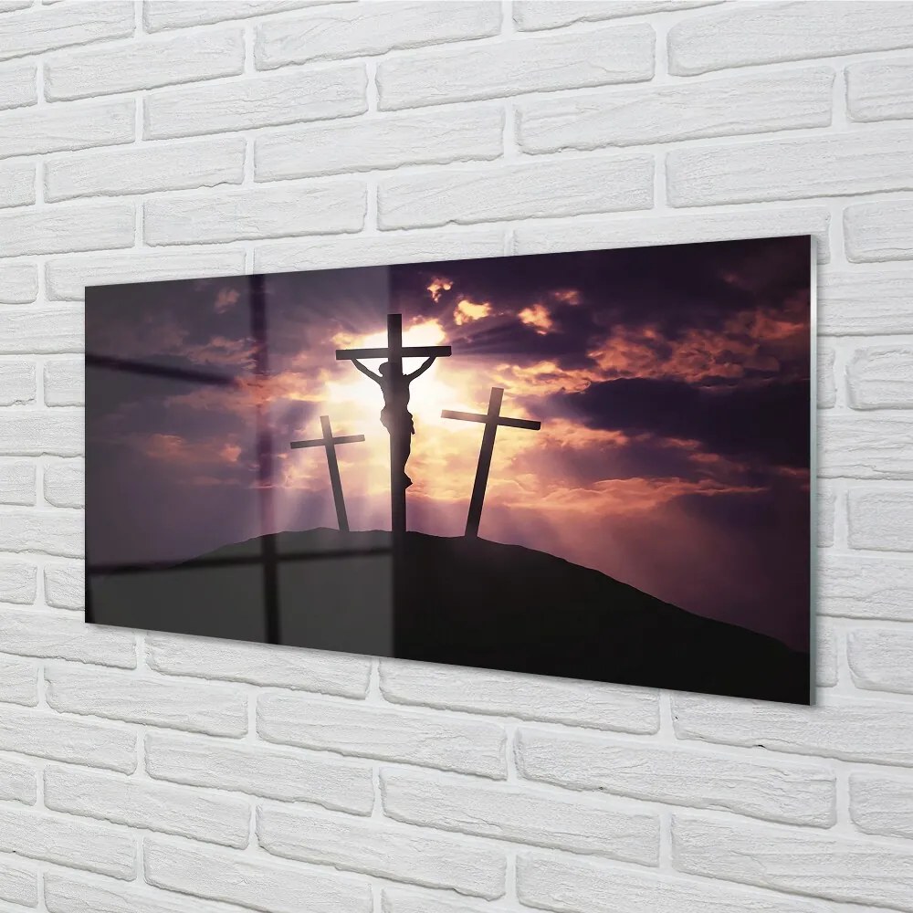 Sklenený obraz Jesus cross 100x50 cm 2 Prívesky