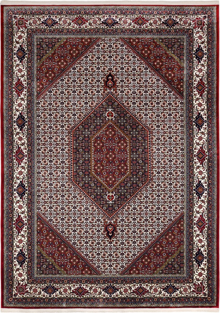XXXLutz TKANÝ KOBEREC, 67/130 cm krémová, červená Novel - Koberce - 007946054753