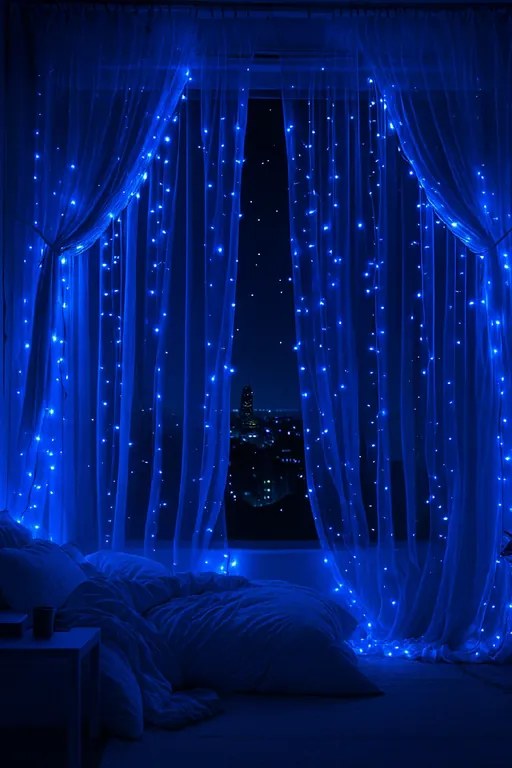 Vianočné svetielka vnútorné modré 300 LED