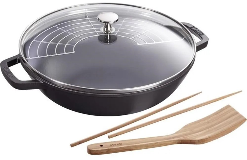 Pánev Wok STAUB 30cm černá 4,19l