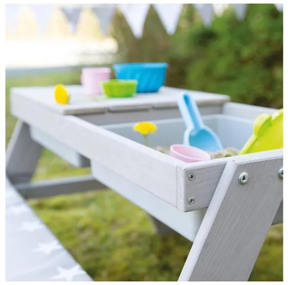 roba Vonkajšia detská sedacia súprava (s vaničkami na hranie, sivá)  (100397128)