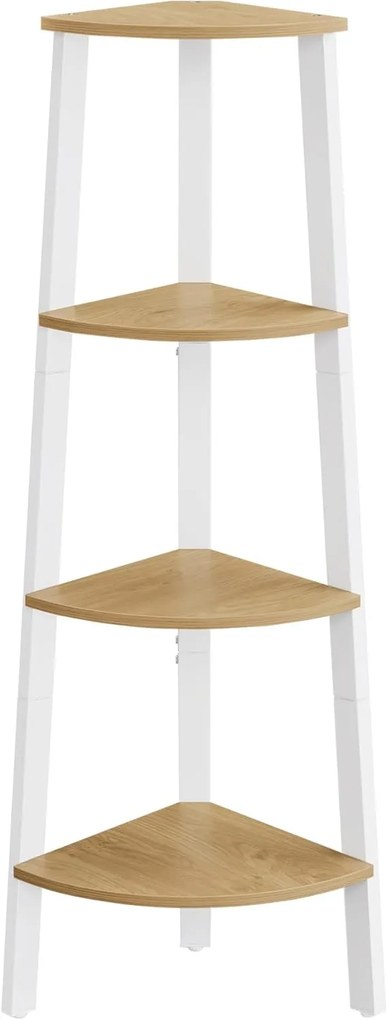 Rohový regál Vasagle Djerha dub prírodný/biely