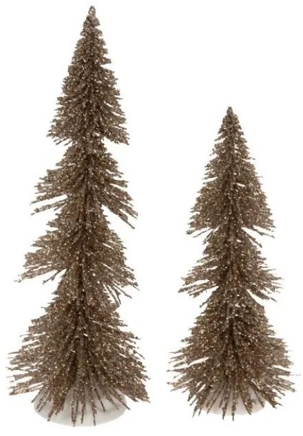 Vianocna dekoracia umely stromcek zlaty 2 ks