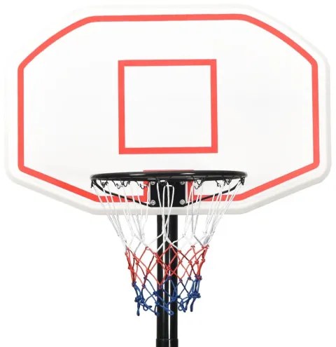 vidaXL Basketbalový stojan biely 258-363 cm polyetén-