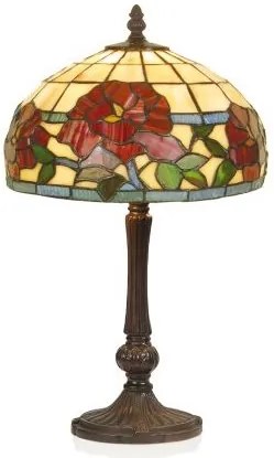 Vitráž lampa do spálne ROSE 25*42