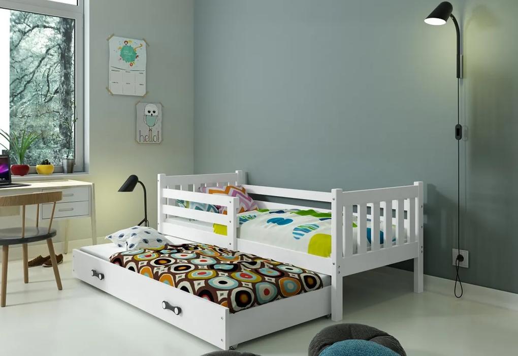 Expedo Detská posteľ RINOCO P2 + matrac + rošt ZADARMO, 190x80, biela