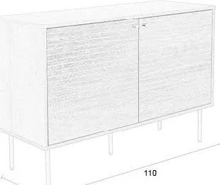 Hnedá komoda v dekore orecha 110x74x40 cm Stripes – White Label