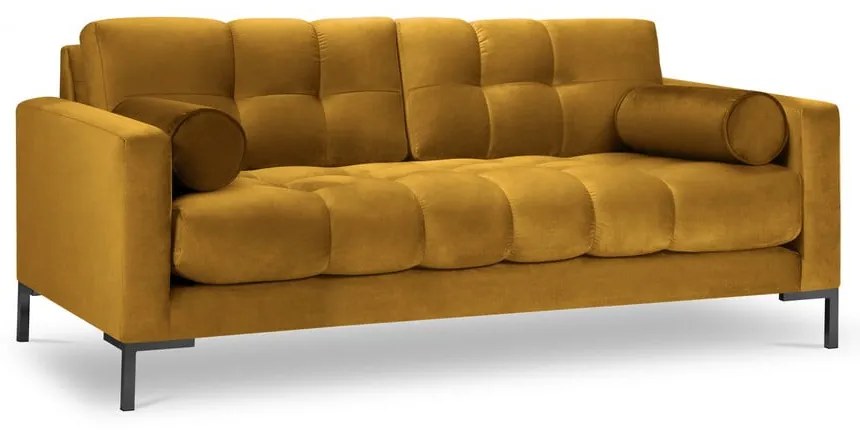 Žltá zamatová pohovka Cosmopolitan Design Bali
