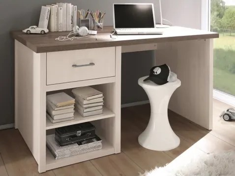 Písací stôl Luca, dub/bielená pínia%