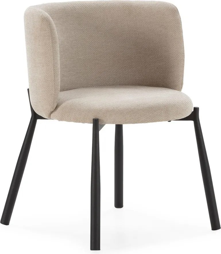 Béžové čalúnené jedálenské kreslá v súprave 2 ks Ginny – MOME