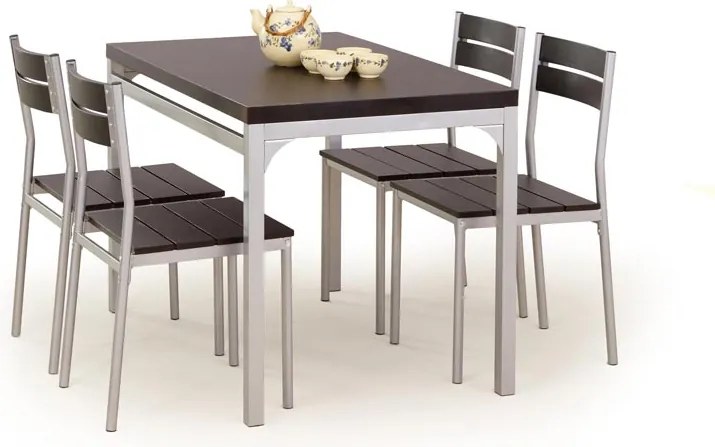 Jedálenský set Benua (pre 4 osoby) (wenge). Vlastná spoľahlivá doprava až k Vám domov. 769102