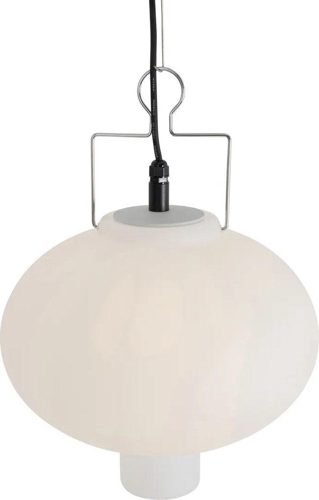 Závesné vonkajšie svietidlo biele 35 cm so zástrčkou IP44 - Pion