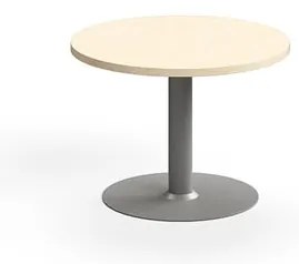 Konferenčný stolík VERTICUS, Ø700x500 mm, breza/strieborná