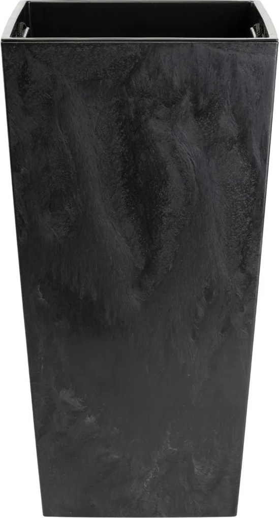 PLASTOVÝ KVETINÁČ PORTO 75X39,5X39,5 CM IMITÁCIA BETÓNU ČIERNA