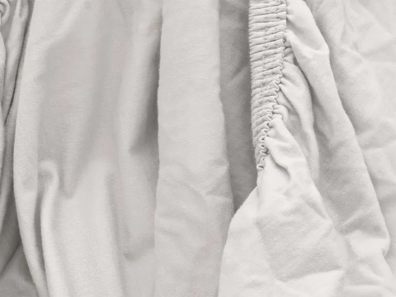 Biberna Napínacia plachta na vrchný matrac (svetlobéžová, 180 – 200 x 200 cm) (100227070)