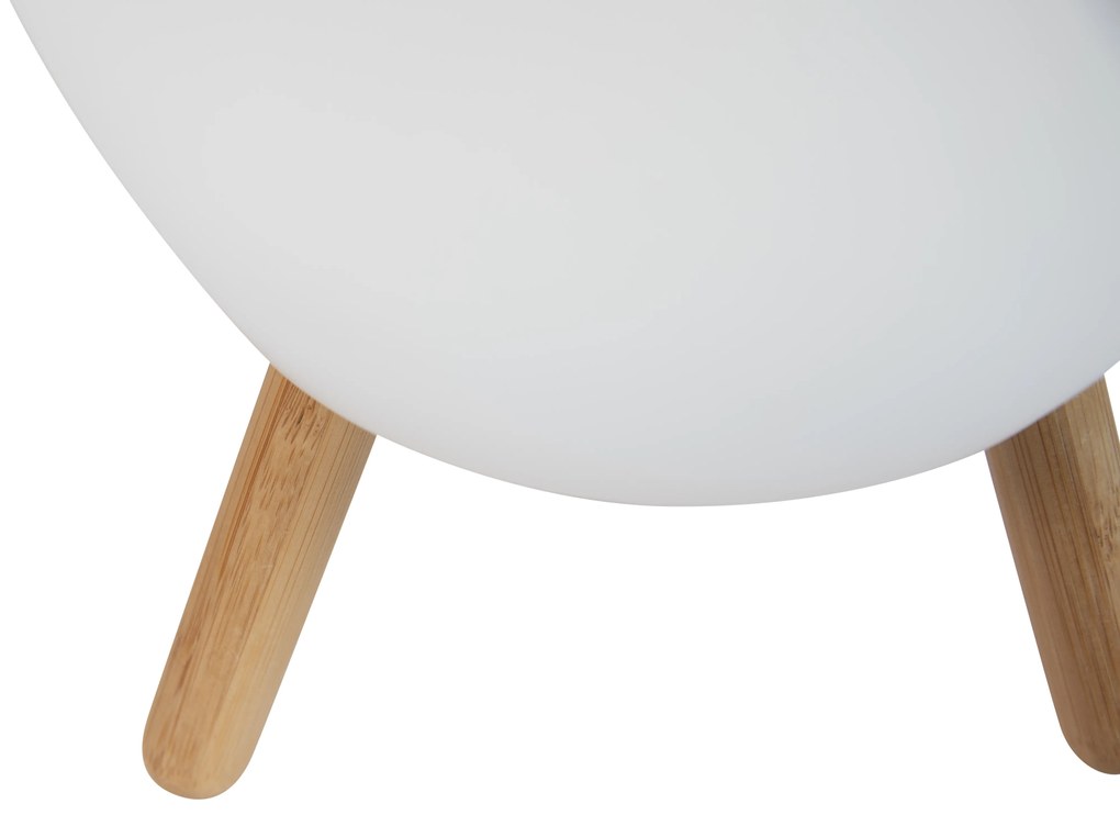 Stojacia lampa biela 40,5 cm vrátane LED a reproduktora Stmievateľná RGBW IP44 s diaľkovým ovládaním - Apolo