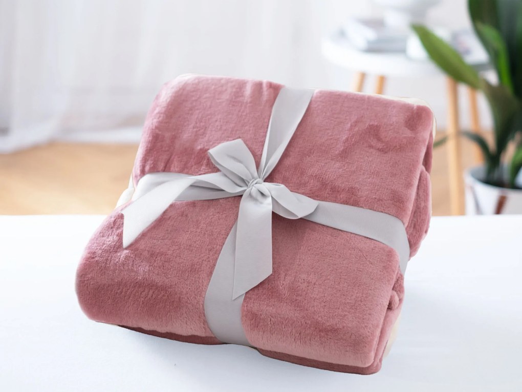 Deka mikroplyš 150 × 200 cm – Laura staroružová