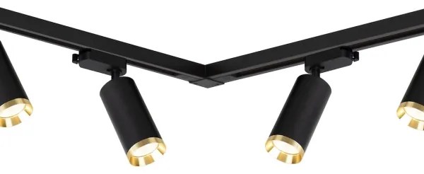 Bodové svietidlo v lištovom systéme MICA 6xGU10/10W/230V čierna/zlatá