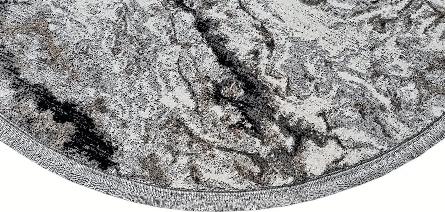 DC Koberec Exclusive kruh 100 sivá čierna Rozmer: Ø 140 cm (kruh)