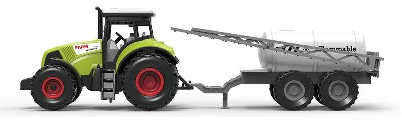 Traktor plastový so zvukom a svetlom s vlečkou na postrek