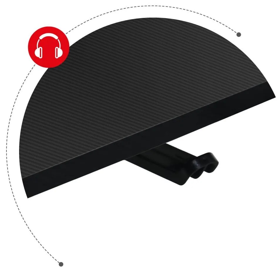 Rohový PC stolík Hyperion 7.7 (čierna). Vlastná spoľahlivá doprava až k Vám domov. 1087522