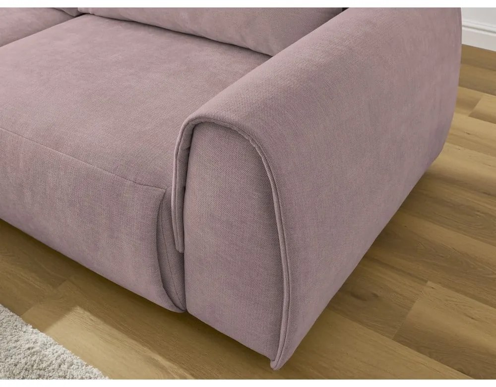 Svetloružová rohová pohovka Aden – Bobochic Paris