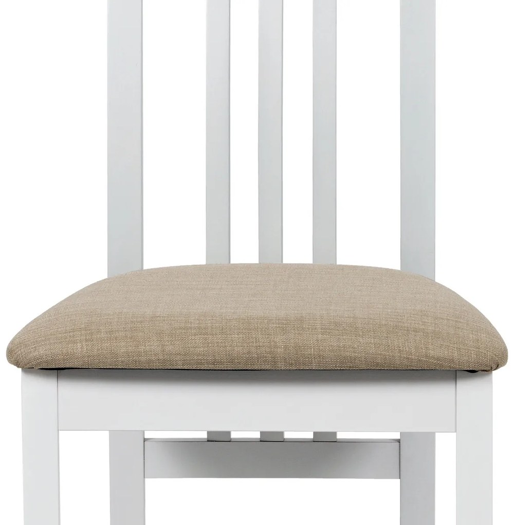 Jedálenská stolička z masívneho dreva BC-2482 WT,biela