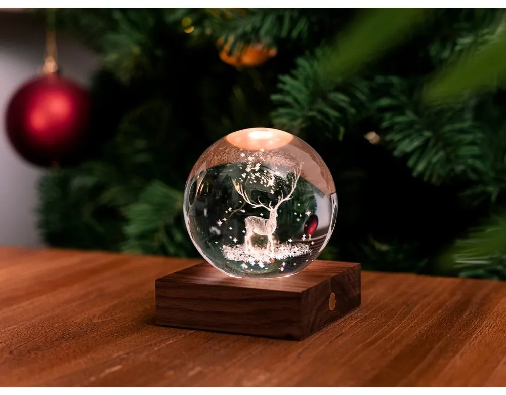 Tmavohnedá svetelná dekorácia na USB Amber – Gingko