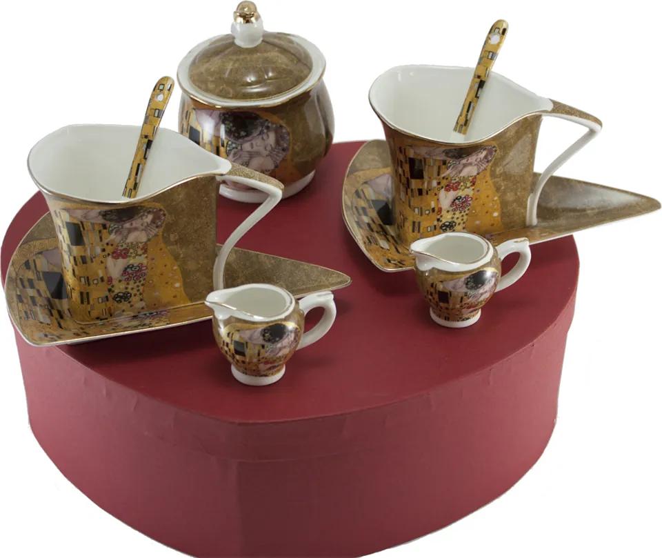 Home Elements Porcelánový set na kávu a čaj - Klimt