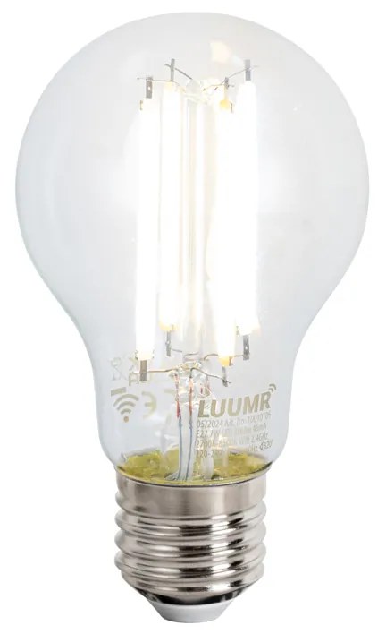 Inteligentné stropné svietidlo mosadzné s dymovým sklom vrátane Wifi A60 - Stiklo