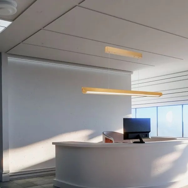 LED Luster na lanku LED/36W/230V 3000/4000/6400K zlatá