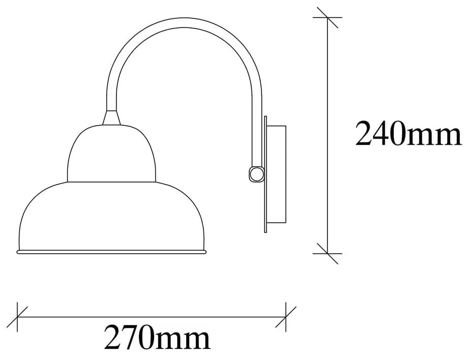 Čierne nástenné svietidlo ø 20 cm Multan – Opviq lights