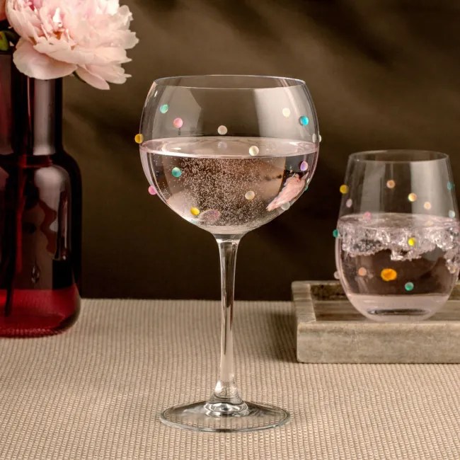 Pohár na stopke SORRISO s bodkami 763571 520 ml